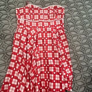 Red Plaid Heart Dress